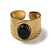 Ion Plating(IP) 304 Stainless Steel Open Cuff Rings STAS-Z060-16G-05-2
