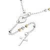 Non-Tarnish 202 Stainless Steel Rosary Bead Necklaces LS-NJEW-D060-01C-GP-3