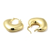 Brass Chunky Twist Rhombus Hoop Earrings for Women EJEW-A079-09G-2