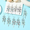 Alloy Feather Dangle Earrings EJEW-FS00028-4