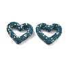 Heart Shape Polymer Clay Rhinestone Beads CLAY-NH0001-09B-01-1