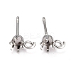 Non-Tarnish 304 Stainless Steel Stud Earring Settings LS-STAS-B004-02P-B-1