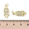 Rack Plating Rocket Brass Micro Pave Cubic Zirconia Pendants KK-E102-17G-3