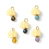 Opaque Resin and Natural Mixed Stone Pendants PALLOY-JF01765-01-1