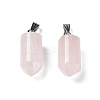 Natural Rose Quartz Pointed Pendants G-E596-02P-05-3