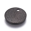 304 Stainless Steel Textured Pendants STAS-I098-01-15mm-B-1
