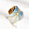 304 Stainless Steel Enamel Open Cuff Rings RJEW-L335-02D-G-3