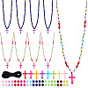 DIY Cross Acrylic Pendant Necklaces Jewelry Making Kit DIY-TA0011-11-1