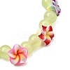 Baking Paint Imitation Jade Glass Round Beaded Stretch Bracelets BJEW-JB12060-6