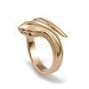 Ion Plating(IP) 304 Stainless Steel Snake Open Cuff Rings for Women RJEW-G285-59G-1