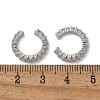 Brass Micro Pave Clear Cubic Zirconia Cuff Earrings X-EJEW-I249-14P-4