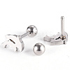 Tarnish Resistant 201 Stainless Steel Barbell Cartilage Earrings EJEW-R147-42-2