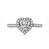 Rhodium Plated 925 Sterling Silver Finger Rings RJEW-A019-45B-01P-1