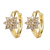 Brass Micro Pave Cubic Zirconia Hoop Earrings EJEW-S277-07G-C-4