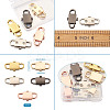 5 Colors Adjustable Alloy Chain Buckles PALLOY-TA0001-91-RS-32