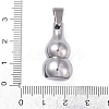 Openable 304 Stainless Steel Urn Ashes Pendants STAS-D097-15P-3