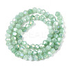 Ombre Effect Dyed Glass Beads Strands GLAA-T025-4mm-09F-2