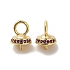 Brass Micro Pave Cubic Zirconia Cup Pearl Peg Bails Pin Pendants KK-S397-05B-1