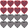 16Pcs 2 Colors Spary Painted Alloy Polyester Pendants FIND-SC0016-84-1