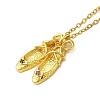 304 Stainless Steel Cubic Zirconia Pendant Necklaces NJEW-Q347-01F-1