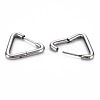 Tarnish Resistant Triangle Huggie Hoop Earrings for Women LS-EJEW-N016-008-NR-2