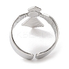 Cross 304 Stainless Steel Enamel Open Cuff Rings for Women RJEW-F166-27P-01-3