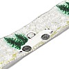 Christmas Theme Polyester Imitation Linen Ribbon LS-OCOR-M008-01C-1