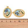 304 Stainless Steel Enamel Pendants STAS-U061-48G-01-3