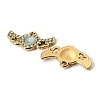 UV Plating Alloy Glass Pendants FIND-K032-26G-2