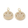 Brass Micro Pave Clear Cubic Zirconia Pendants LS-ZIRC-Z014-08G-1