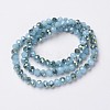 Electroplate Glass Beads Strands EGLA-A034-J8mm-S03-2
