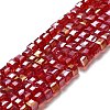Electroplate Glass Beads Strands EGLA-D018-6x6mm-27-1
