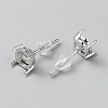 925 Sterling Silver Stud Earring Findings STER-WH0005-22-2