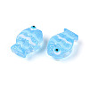 Transparent Glass and Enamel Beads Strands GLAA-T034-01E-3