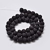 Natural Lava Rock Round Bead Strands G-I124-6mm-10-3