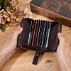 Rectangle Leather Credit Card Wallets for Women Men AJEW-WH20001-31C-3