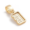 Brass Micro Pave Cubic Zirconia Pendants ZIRC-G165-13G-E-3