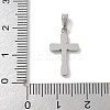 304 Stainless Steel Micro Pave Cubic Zirconia Pendants STAS-Z107-08P-18-3
