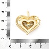 Brass Micro Pave Cubic Zirconia Pendants KK-S510-32G-01-3