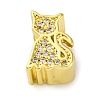 Rack Plating Brass Micro Pave Cubic Zirconia European Beads KK-Z081-11-1