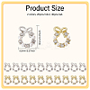 40Pcs 2 Colors Christmas Wreath Alloy Rhinestone Cabochons MRMJ-CA0001-49-2