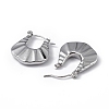 Non-Tarnish 304 Stainless Steel Twist Teardrop Thick Hoop Earrings for Women EJEW-I284-11P-2