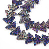 Electroplate Glass Beads Strands EGLA-N012-04A-3