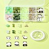 DIY Bamboo & Panda Acrylic & Alloy Enamel Bracelets Jewelry Making Kits DIY-FS0007-48-9