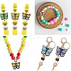 12Pcs 6 Styles Butterfly Food Grade Eco-Friendly Silicone Beads SIL-CJ0001-89-7