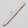 Vintage Ethnic Style Adjustable Glass Tila Beaded Handmade Slider Bracelets for Women ZN9527-11-1