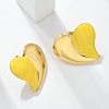 Heart 304 Stainless Steel Stud Earrings EJEW-A130-01G-02-5
