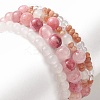 4Pcs 4 Style Natural Mixed Gemstone Beaded Stretch Bracelets Set BJEW-JB09263-3