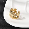 304 Stainless Steel Cuff Rings for Women LS-RJEW-F193-01G-3