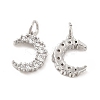 Brass Micro Pave Cubic Zirconia Charms KK-E068-VB412-1